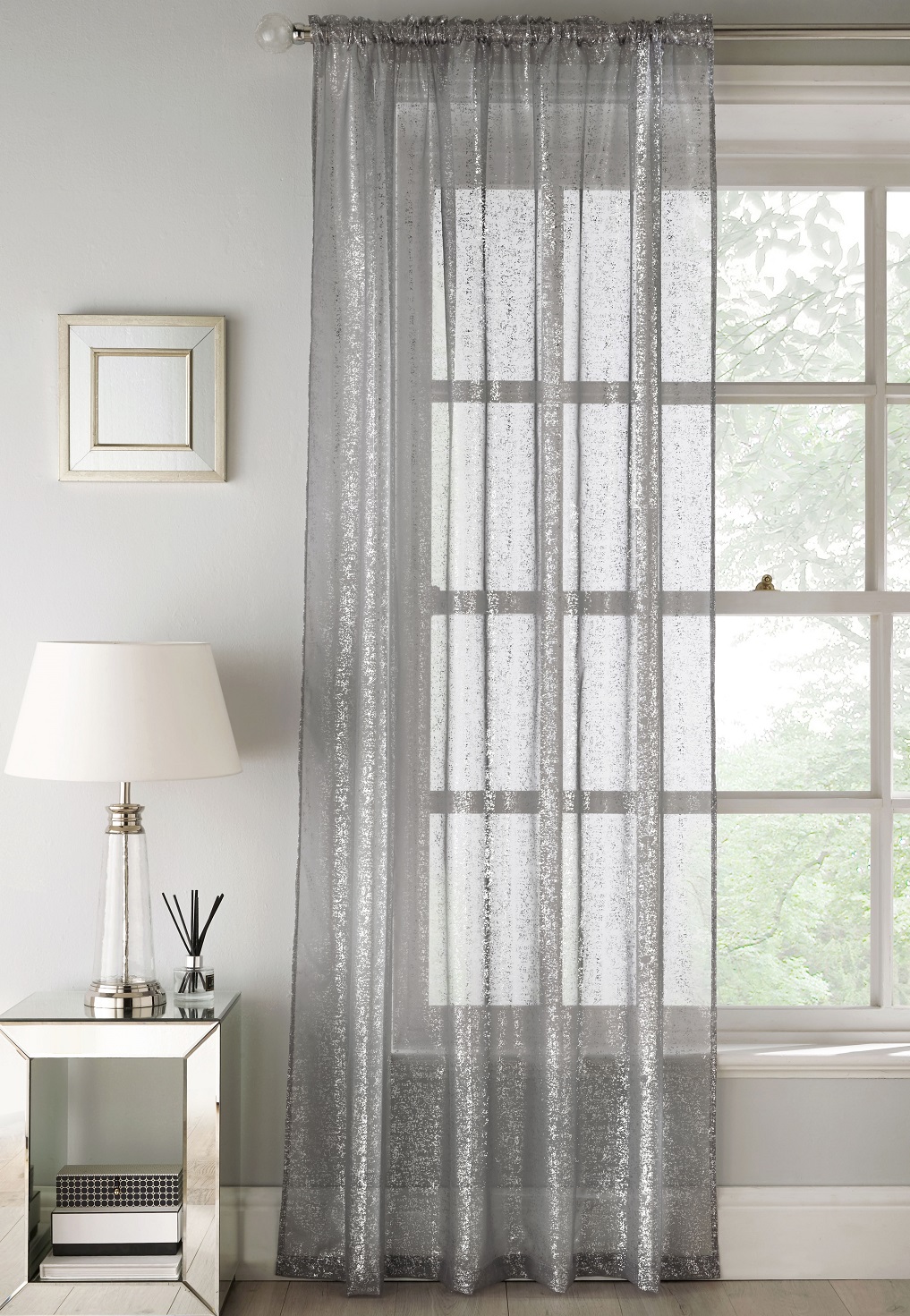 New Luxury Voile Net Curtain Pencil Pleat Eyelet Ring Top Single Panel